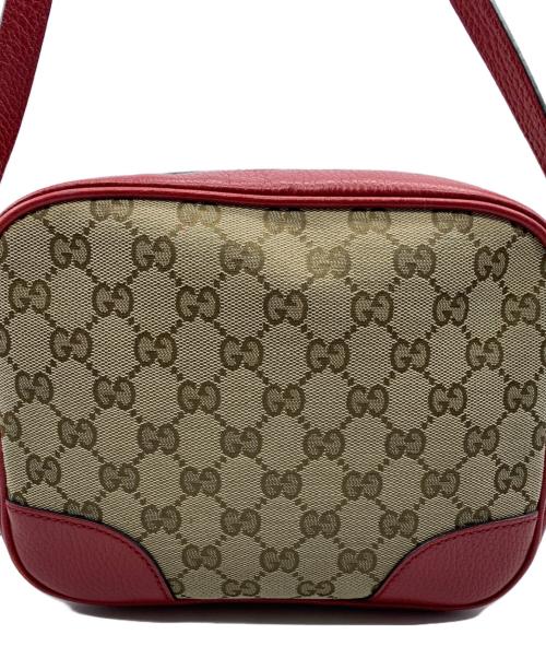 GUCCI（グッチ）GUCCI (グッチ) ショルダーバッグ レッド×ベージュの古着・服飾アイテム