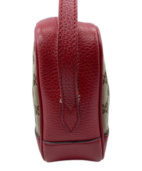GUCCI（グッチ）GUCCI (グッチ) ショルダーバッグ レッド×ベージュの古着・服飾アイテム