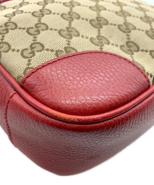 GUCCI（グッチ）GUCCI (グッチ) ショルダーバッグ レッド×ベージュの古着・服飾アイテム