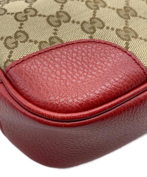 GUCCI（グッチ）GUCCI (グッチ) ショルダーバッグ レッド×ベージュの古着・服飾アイテム