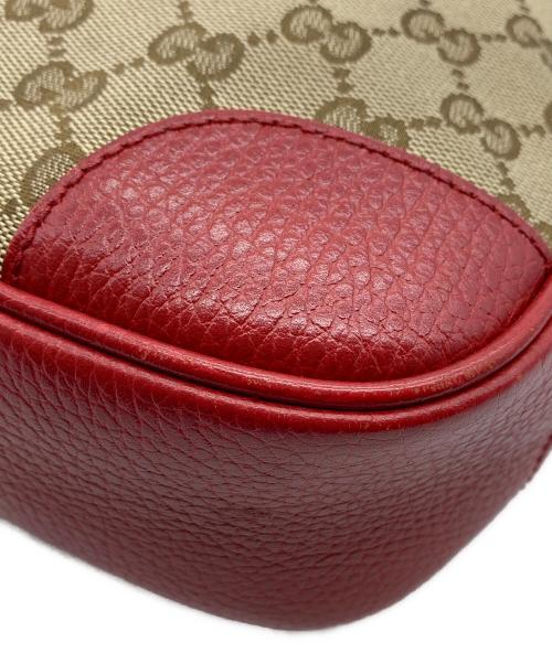 GUCCI（グッチ）GUCCI (グッチ) ショルダーバッグ レッド×ベージュの古着・服飾アイテム