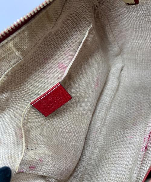 GUCCI（グッチ）GUCCI (グッチ) ショルダーバッグ レッド×ベージュの古着・服飾アイテム