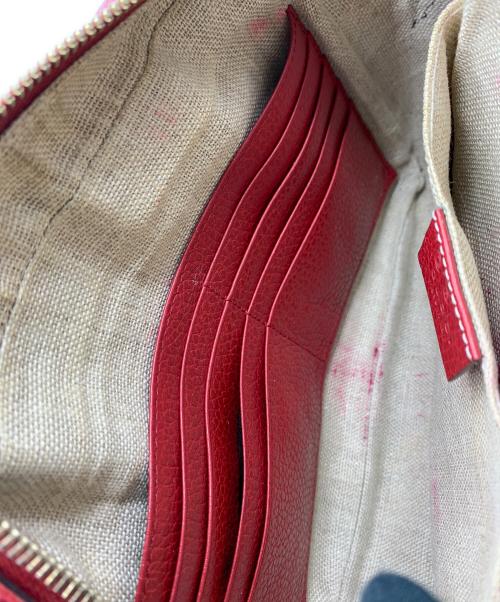 GUCCI（グッチ）GUCCI (グッチ) ショルダーバッグ レッド×ベージュの古着・服飾アイテム