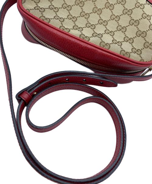 GUCCI（グッチ）GUCCI (グッチ) ショルダーバッグ レッド×ベージュの古着・服飾アイテム