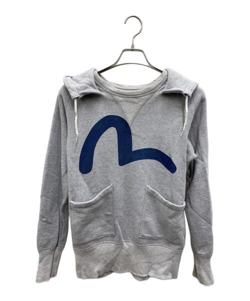 EVISU（エヴィス）EVISU (エヴィス) 後付けパーカー グレー サイズ:38の古着・服飾アイテム