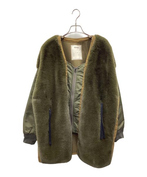 etsinta（エシンタ）etsinta (エシンタ) ファー切替ジャケット オリーブ サイズ:ONEの古着・服飾アイテム