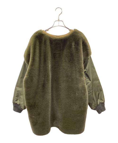 etsinta（エシンタ）etsinta (エシンタ) ファー切替ジャケット オリーブ サイズ:ONEの古着・服飾アイテム