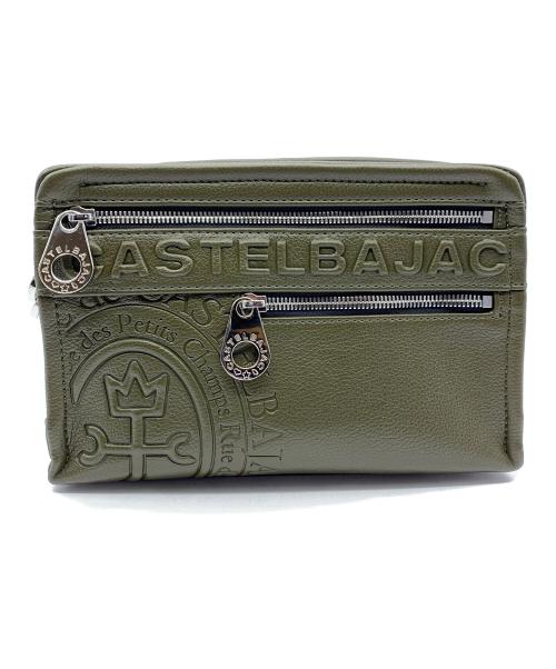 CASTELBAJAC（カステルバジャック）CASTELBAJAC (カステルバジャック) 2WAYショルダーバッグ オリーブ×ブラックの古着・服飾アイテム