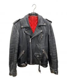 666 LEATHER WEAR（666レザーウェア）の古着「ダブルライダースジャケット」｜ブラック