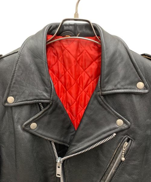 666 LEATHER WEAR（666レザーウェア）666 Leather Wear (666レザーウェア) ダブルライダースジャケット ブラック サイズ:40の古着・服飾アイテム