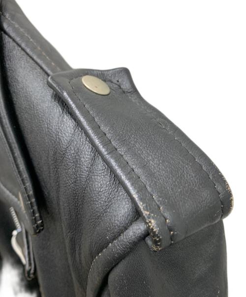 666 LEATHER WEAR（666レザーウェア）666 Leather Wear (666レザーウェア) ダブルライダースジャケット ブラック サイズ:40の古着・服飾アイテム