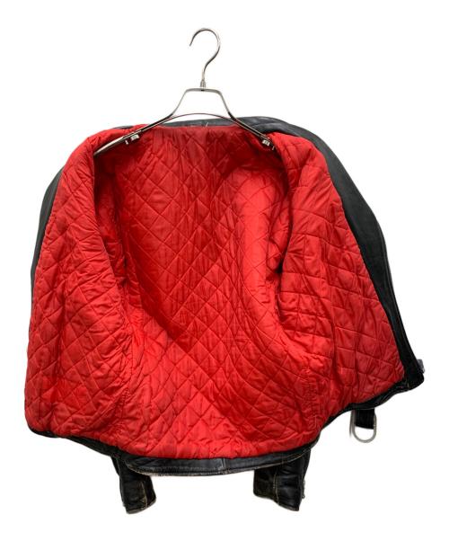 666 LEATHER WEAR（666レザーウェア）666 Leather Wear (666レザーウェア) ダブルライダースジャケット ブラック サイズ:40の古着・服飾アイテム