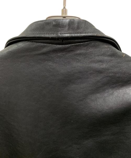 666 LEATHER WEAR（666レザーウェア）666 Leather Wear (666レザーウェア) ダブルライダースジャケット ブラック サイズ:40の古着・服飾アイテム