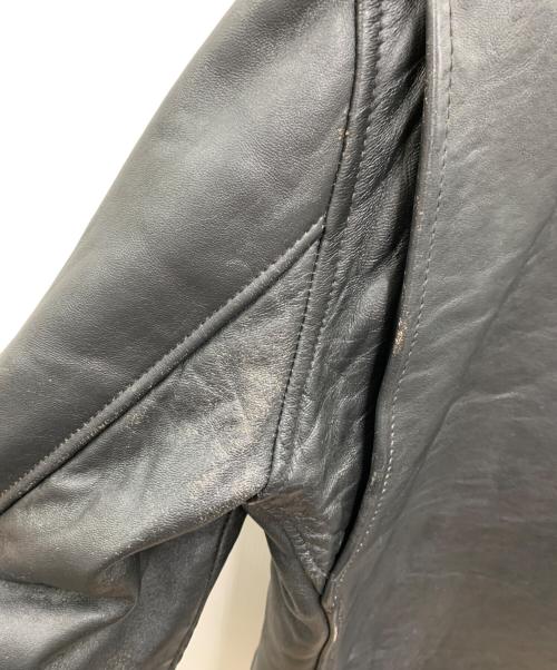 666 LEATHER WEAR（666レザーウェア）666 Leather Wear (666レザーウェア) ダブルライダースジャケット ブラック サイズ:40の古着・服飾アイテム