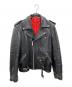 666 Leather Wear（666レザーウェア）の古着「ダブルライダースジャケット」｜ブラック