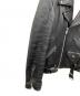 中古・古着 666 Leather Wear (666レザーウェア) ダブルライダースジャケット ブラック サイズ:40：27000円