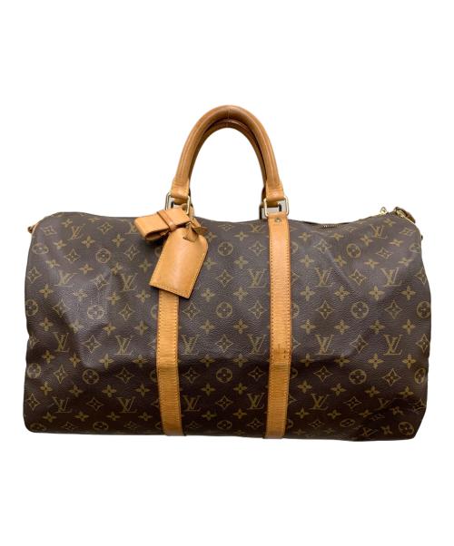 LOUIS VUITTON（ルイ ヴィトン）LOUIS VUITTON (ルイ ヴィトン) キーポル・バンドリエール50 ボストンバッグ ブラウンの古着・服飾アイテム