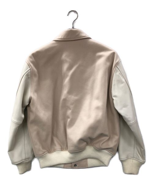 skookum（スクーカム）skookum (スクーカム) MONKEY TIME (モンキータイム) スタジャン アイボリー サイズ:Sの古着・服飾アイテム