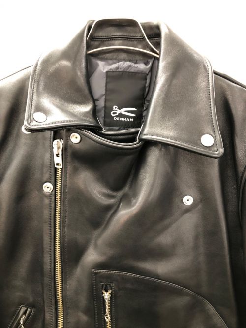 Denham（デンハム）Denham (デンハム) ダブルライダースジャケット ブラック サイズ:Lの古着・服飾アイテム