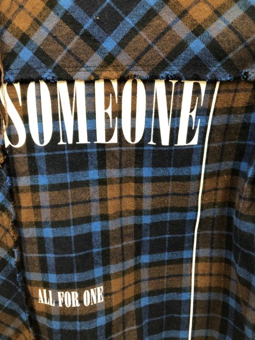 FORSOMEONE SATOSHIOGAWA（フォーサムワン サトシオガワ）FORSOMEONE SATOSHIOGAWA (フォーサムワン サトシオガワ) ネルシャツ ネイビー サイズ:46の古着・服飾アイテム