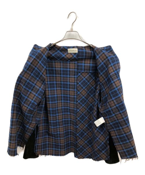 FORSOMEONE SATOSHIOGAWA（フォーサムワン サトシオガワ）FORSOMEONE SATOSHIOGAWA (フォーサムワン サトシオガワ) ネルシャツ ネイビー サイズ:46の古着・服飾アイテム