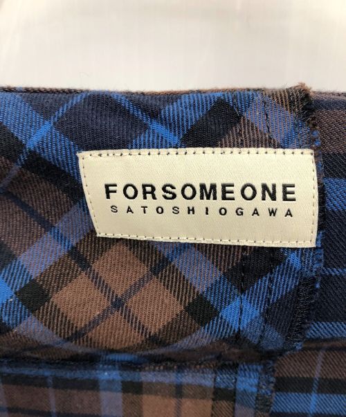 FORSOMEONE SATOSHIOGAWA（フォーサムワン サトシオガワ）FORSOMEONE SATOSHIOGAWA (フォーサムワン サトシオガワ) ネルシャツ ネイビー サイズ:46の古着・服飾アイテム