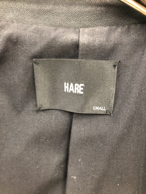 HARE（ハレ）HARE (ハレ) ラムレザーダブルライダースジャケット ブラック サイズ:Sの古着・服飾アイテム
