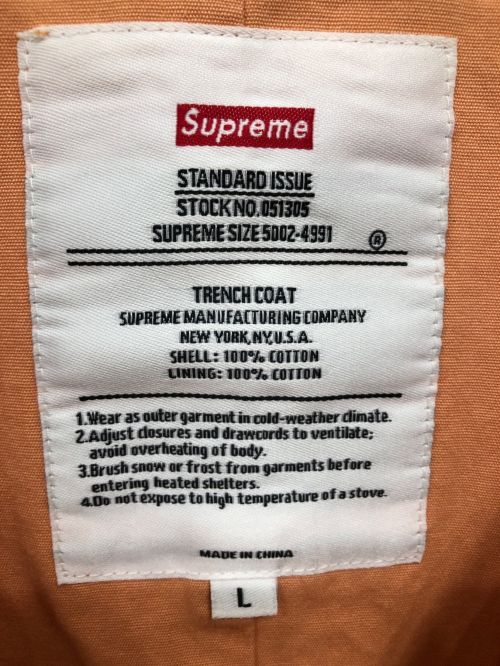 SUPREME（シュプリーム）SUPREME (シュプリーム) MILITARY TRENCH COAT オレンジ サイズ:Lの古着・服飾アイテム