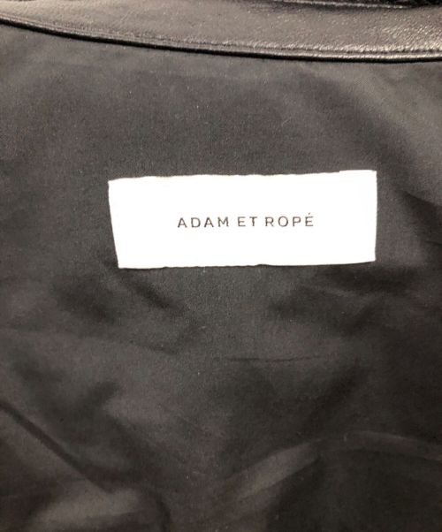 Adam et Rope（アダム エ ロペ）Adam et Rope (アダムエロペ) ラムレザージャケット ブラック サイズ:SIZE Mの古着・服飾アイテム