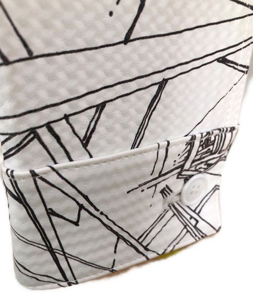 COMME des GARCONS（コムデギャルソン）COMME des GARCONS (コムデギャルソン) フェイクレザー捻れジャケット ホワイト サイズ:XSの古着・服飾アイテム