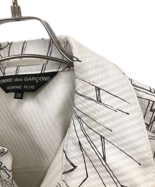 COMME des GARCONS（コムデギャルソン）COMME des GARCONS (コムデギャルソン) フェイクレザー捻れジャケット ホワイト サイズ:XSの古着・服飾アイテム