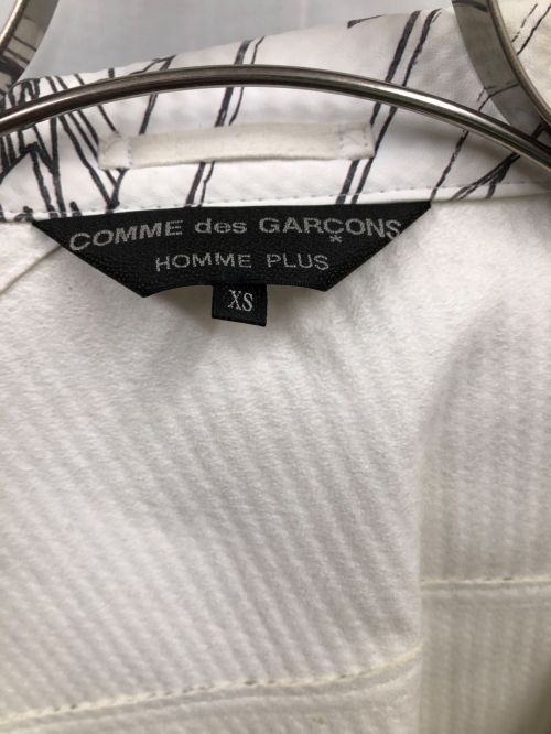COMME des GARCONS（コムデギャルソン）COMME des GARCONS (コムデギャルソン) フェイクレザー捻れジャケット ホワイト サイズ:XSの古着・服飾アイテム