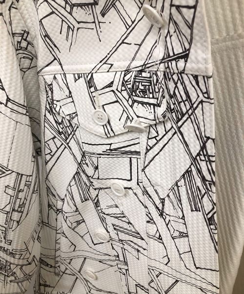 COMME des GARCONS（コムデギャルソン）COMME des GARCONS (コムデギャルソン) フェイクレザー捻れジャケット ホワイト サイズ:XSの古着・服飾アイテム