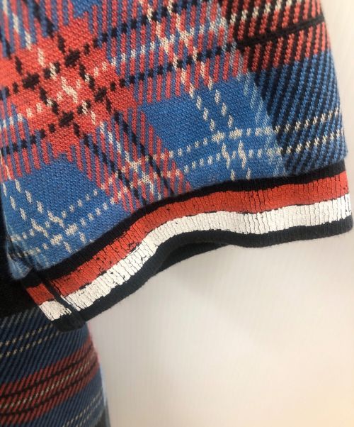 FRED PERRY（フレッドペリー）FRED PERRY (フレッドペリー) LOVERBOY (ラヴァーボーイ) ポロシャツ ブルー×レッド サイズ:Sの古着・服飾アイテム