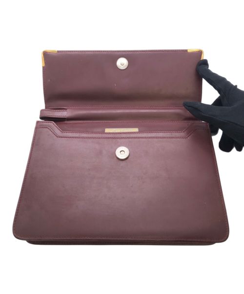 Cartier（カルティエ）Cartier (カルティエ) クラッチバッグ ボルドーの古着・服飾アイテム