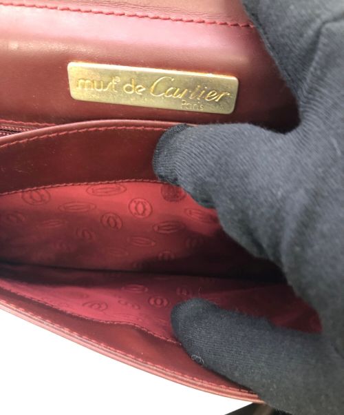 Cartier（カルティエ）Cartier (カルティエ) クラッチバッグ ボルドーの古着・服飾アイテム