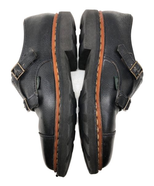 PARABOOT（パラブーツ）PARABOOT (パラブーツ) モンクストラップレザーシューズ ブラック サイズ:UK6 1/2(25cm相当）の古着・服飾アイテム