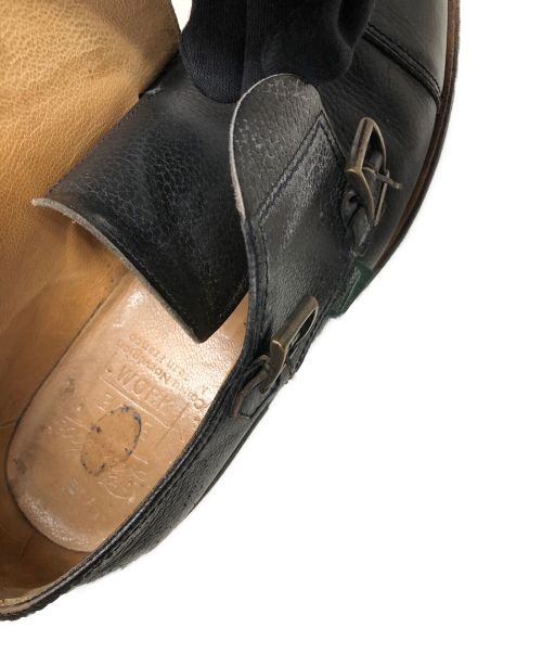 PARABOOT（パラブーツ）PARABOOT (パラブーツ) モンクストラップレザーシューズ ブラック サイズ:UK6 1/2(25cm相当）の古着・服飾アイテム