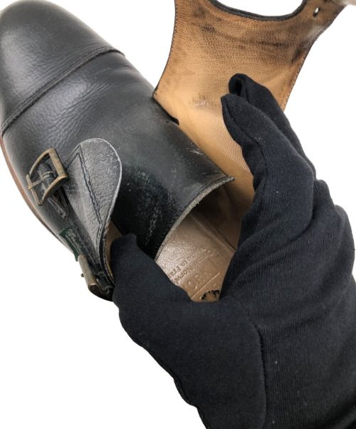 PARABOOT（パラブーツ）PARABOOT (パラブーツ) モンクストラップレザーシューズ ブラック サイズ:UK6 1/2(25cm相当）の古着・服飾アイテム