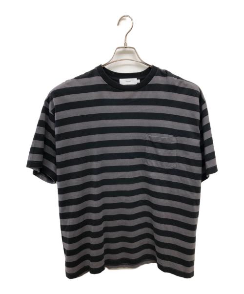 Graphpaper（グラフペーパー）Graphpaper (グラフペーパー) ボーダーポケットショートスリーブTシャツ／BORDER POCKET S/S T-SHIRT ブラック サイズ:Mの古着・服飾アイテム