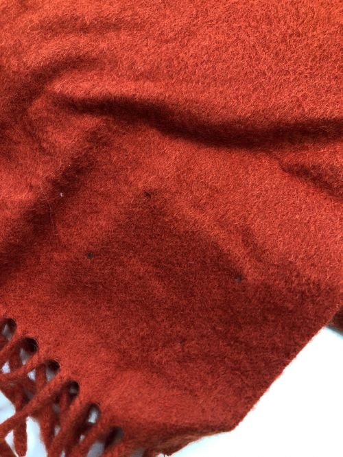 LOUIS VUITTON（ルイ ヴィトン）LOUIS VUITTON (ルイ ヴィトン) カシミヤマフラー オレンジの古着・服飾アイテム