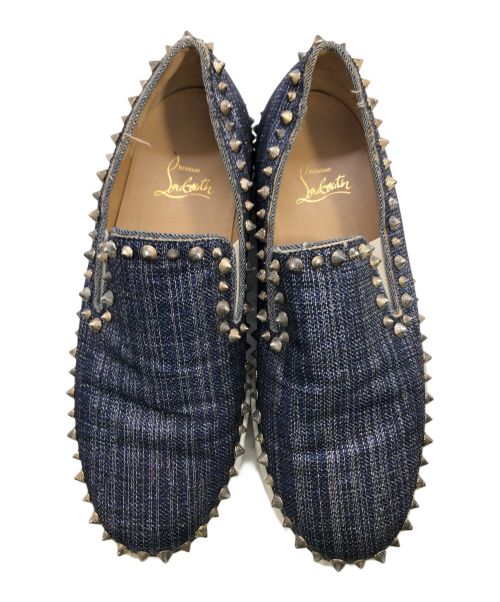 Christian Louboutin（クリスチャン・ルブタン）Christian Louboutin (クリスチャン・ルブタン) スリッポン インディゴ サイズ:24.5cmの古着・服飾アイテム