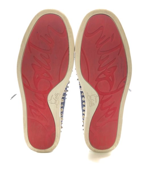 Christian Louboutin（クリスチャン・ルブタン）Christian Louboutin (クリスチャン・ルブタン) スリッポン インディゴ サイズ:24.5cmの古着・服飾アイテム