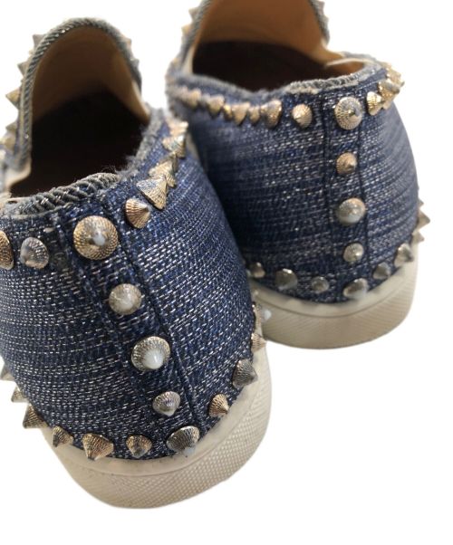 Christian Louboutin（クリスチャン・ルブタン）Christian Louboutin (クリスチャン・ルブタン) スリッポン インディゴ サイズ:24.5cmの古着・服飾アイテム