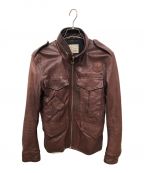 AVIREXアヴィレックス）の古着「レザージャケット」｜ブラウン