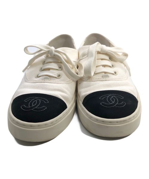 CHANEL（シャネル）CHANEL (シャネル) ローカットスニーカー ホワイト サイズ:36の古着・服飾アイテム