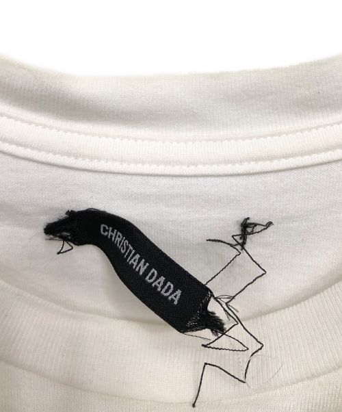 CHRISTIAN DADA（クリスチャンダダ）CHRISTIAN DADA (クリスチャンダダ) フロント刺繍Tシャツ ホワイト サイズ:46の古着・服飾アイテム