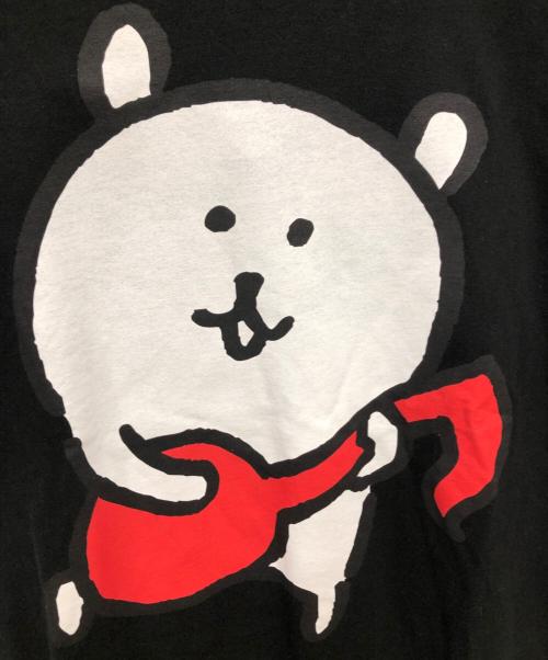 打首獄門同好会（ウチクビゴクモンドウコウカイ）打首獄門同好会 ナガノ (ナガノ) 自分ツッコミ熊 飯テロミュージック Tシャツ／SELF TSUKKOMI BEAR FOOD TERRORISM MUSIC T-SHIRT ブラック サイズ:SIZE Lの古着・服飾アイテム
