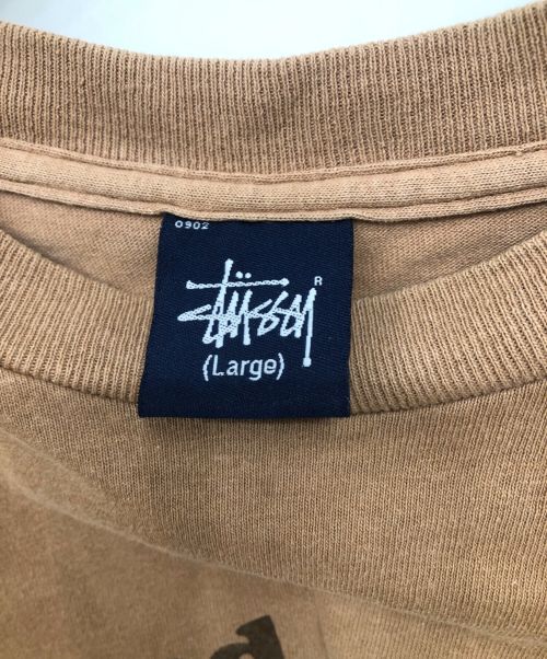 stussy（ステューシー）stussy (ステューシー) 半袖カットソー ベージュ サイズ:Lの古着・服飾アイテム