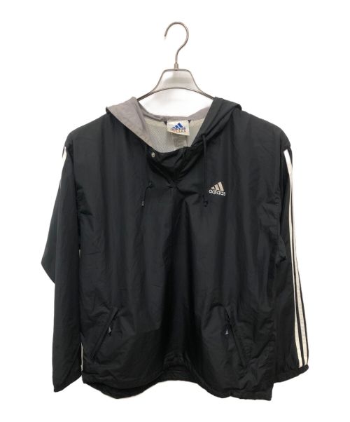 adidas（アディダス）adidas (アディダス) アノラックパーカー ブラック サイズ:M（US、カナダ、メキシコサイズ）の古着・服飾アイテム